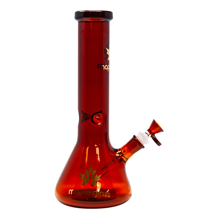 Maple Glass Amber Colour Beaker Water Pipe 12”/30.4cm