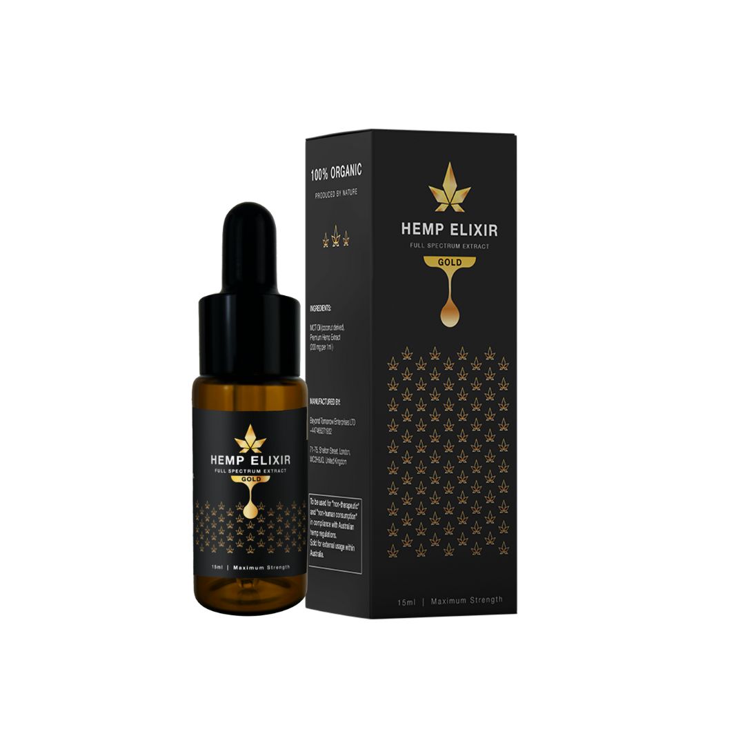 Hemp Elixir - Hemp Oil 200mg (15ml) Gold