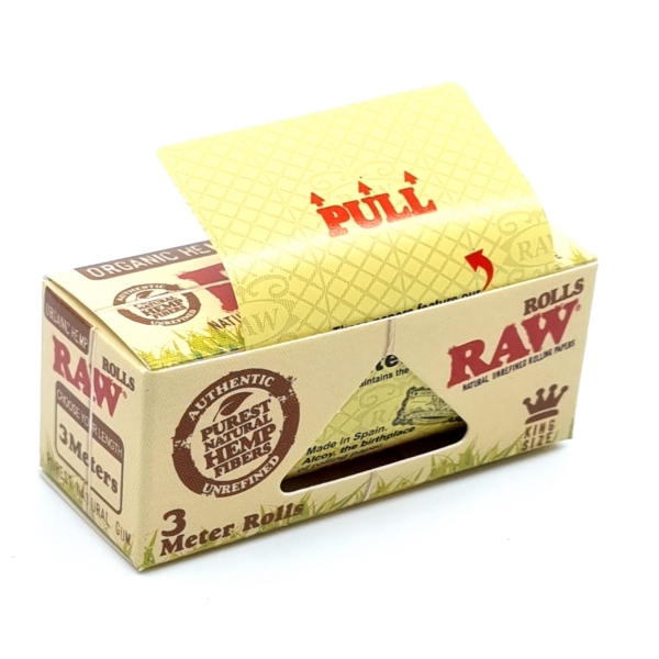 RAW Organic Hemp King Size Rolls – 3 Meter Roll