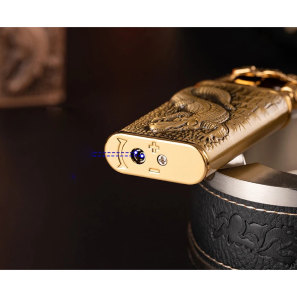 Windproof Crocodile Dual Flame Lighter – Various Colours - Image 5