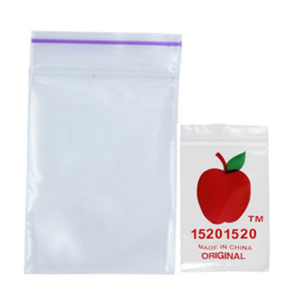 Original Apple Mini Ziplock Bags - Clear (38mm x 51mm) x100