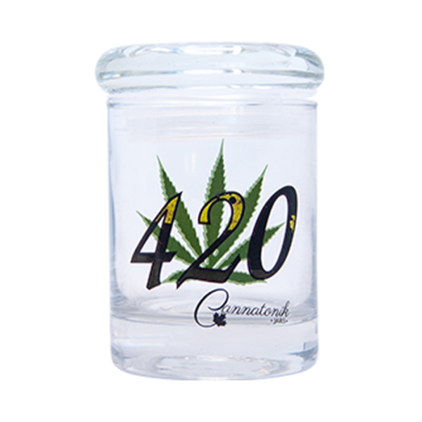 Cannatonik 420 On Leaf Airtight Glass Jar