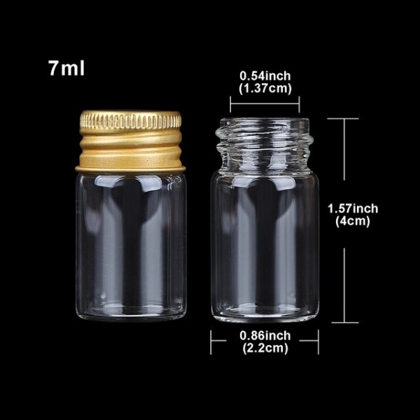 Gold Snuff Glass Stuff Bottle – Various Sizes