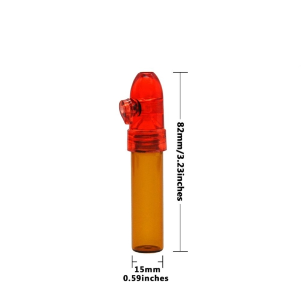 Large Glass Vial Snuff with Bullet Cap
