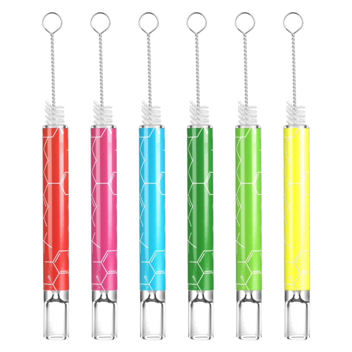 Pulsar Glass Taster Bat - 4"/10.5cm - THC Molecule – Various Colours