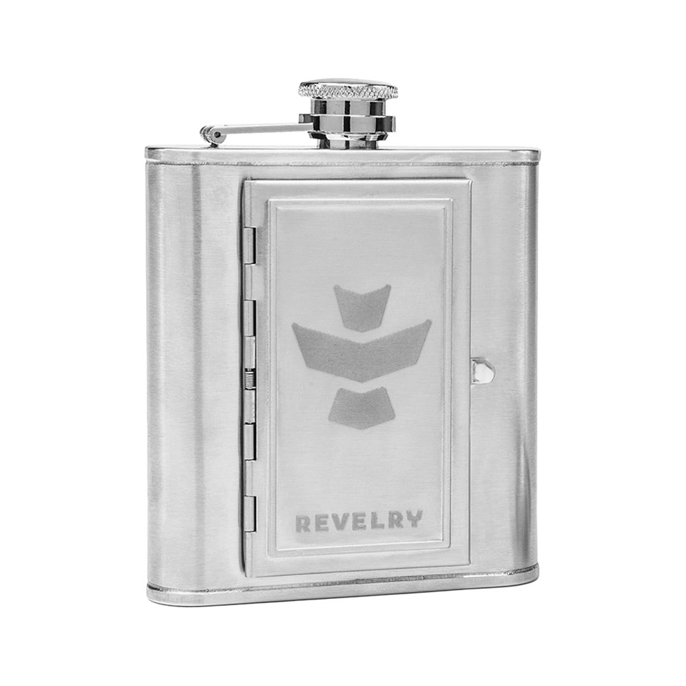 Revelry - The Accomplice Flask w/ Built-In Stash Compartment