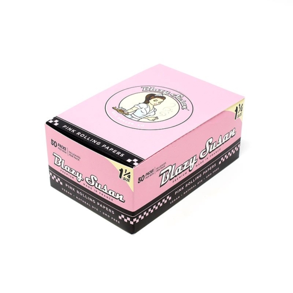 Blazy Susan Pink Rolling Papers – 1 ¼ Size