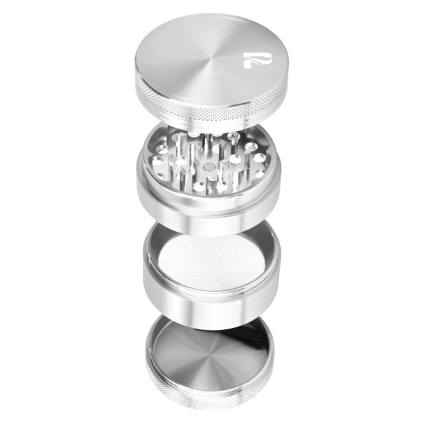 Pulsar Solid Top 4-piece Herb Grinder – 2.5”/63mm - Black