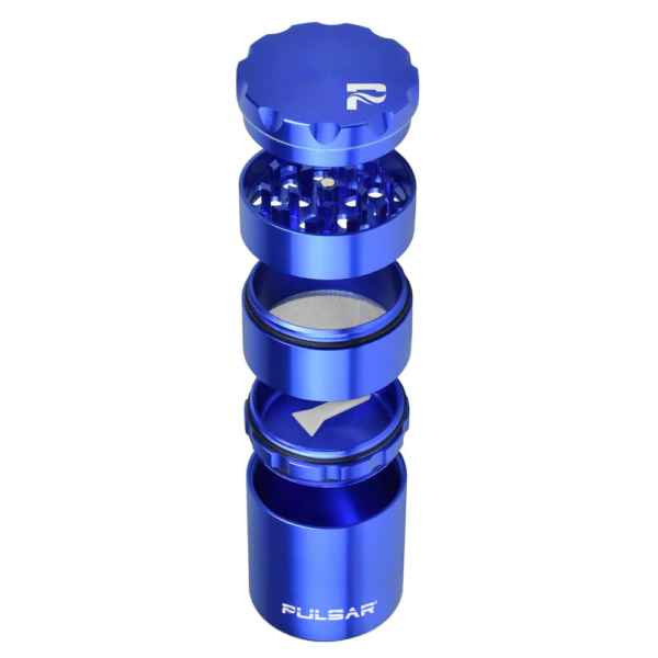 Pulsar Metal Storage Herb Grinder – 2”/50mm - Black