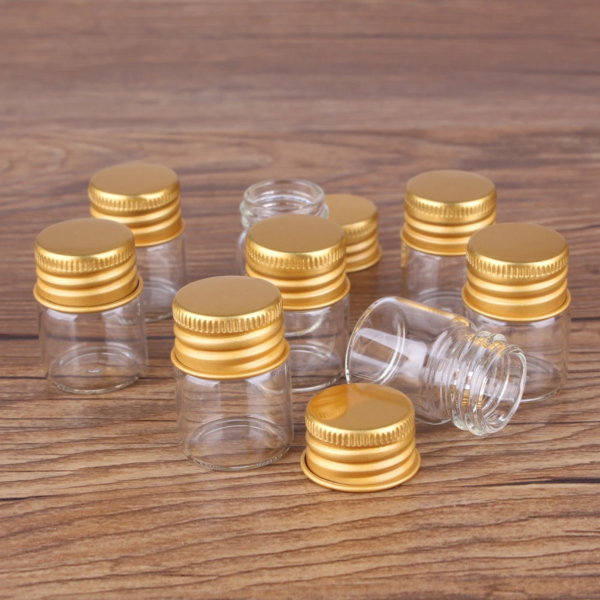 Gold Snuff Glass Stuff Bottle – Various Sizes