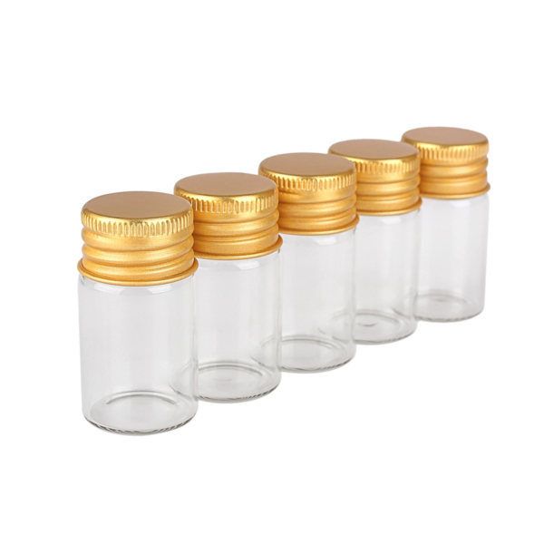 Gold Snuff Glass Stuff Bottle – Various Sizes