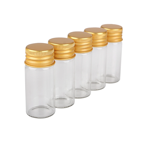 Gold Snuff Glass Stuff Bottle – Various Sizes