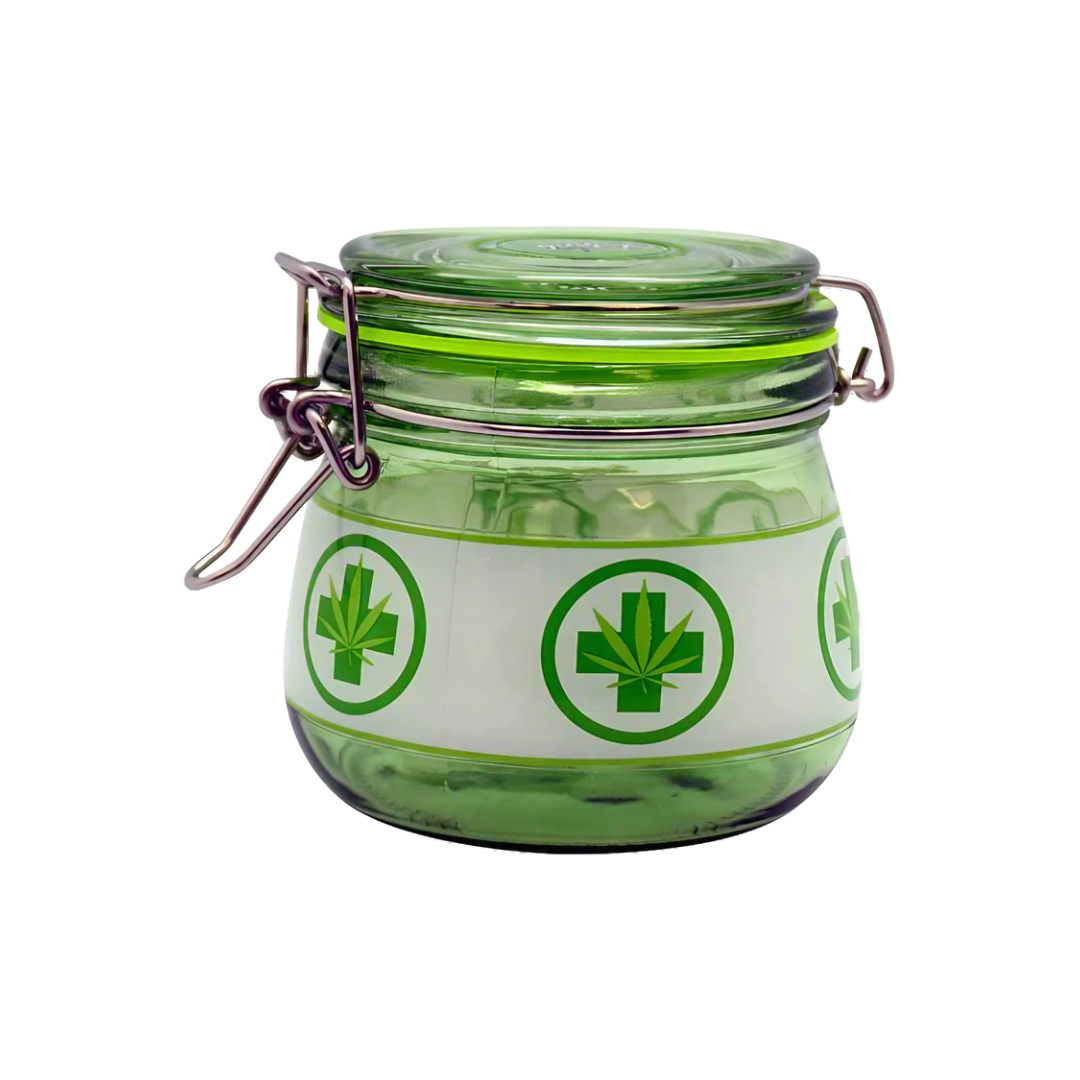 Dank Tank Medical Leaf Glass Jar – Large