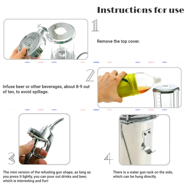 Visible Gas Pump Drink Liquor Dispenser – 900mL