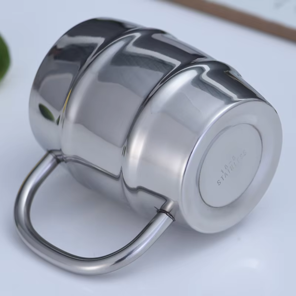 Double Stainless Steel Barrel Beer Cup - 450mL