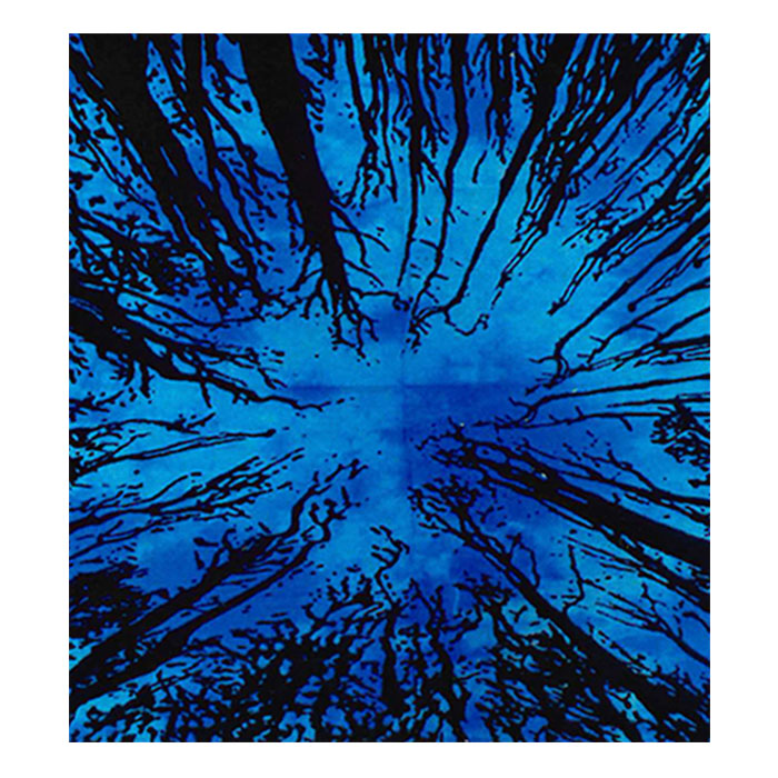 Blue Forest Psychedelic Flag