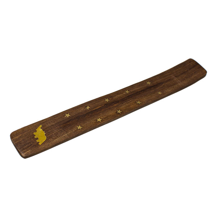 Wood and Brass Elephant Incense Holder