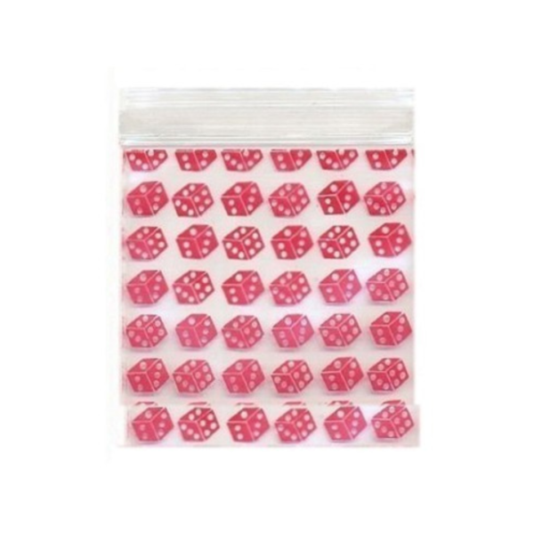 Original Apple Mini Ziplock Bags – Red Dice – Various Sizes