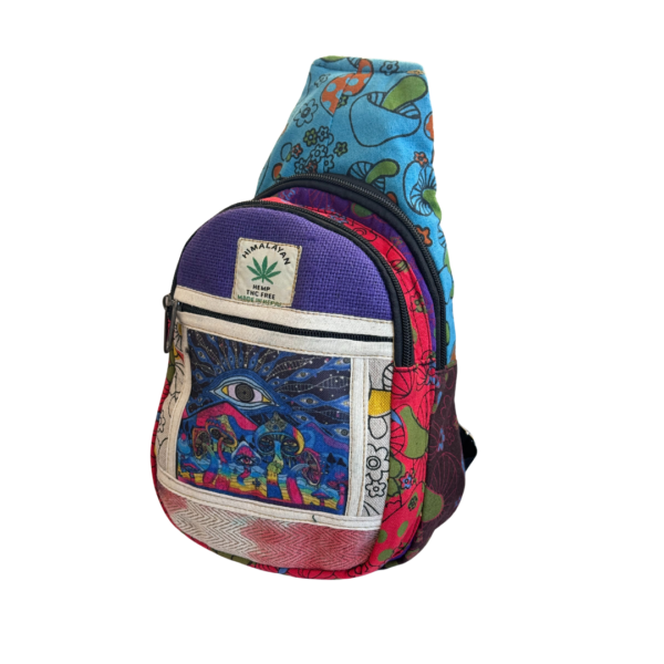 ThreadHeads Tie Dye Eye In The Sky Patchwork Sling Bag