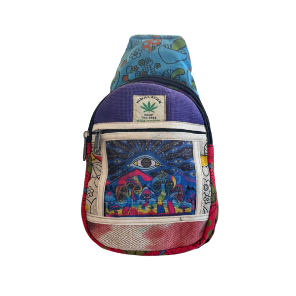 ThreadHeads Tie Dye Eye In The Sky Patchwork Sling Bag