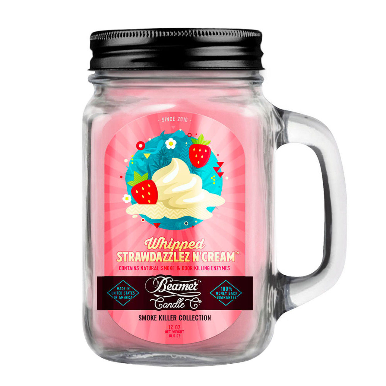 Beamer Candle Co. Mason Jar Candle - Whipped Strawdazzlez N' Cream