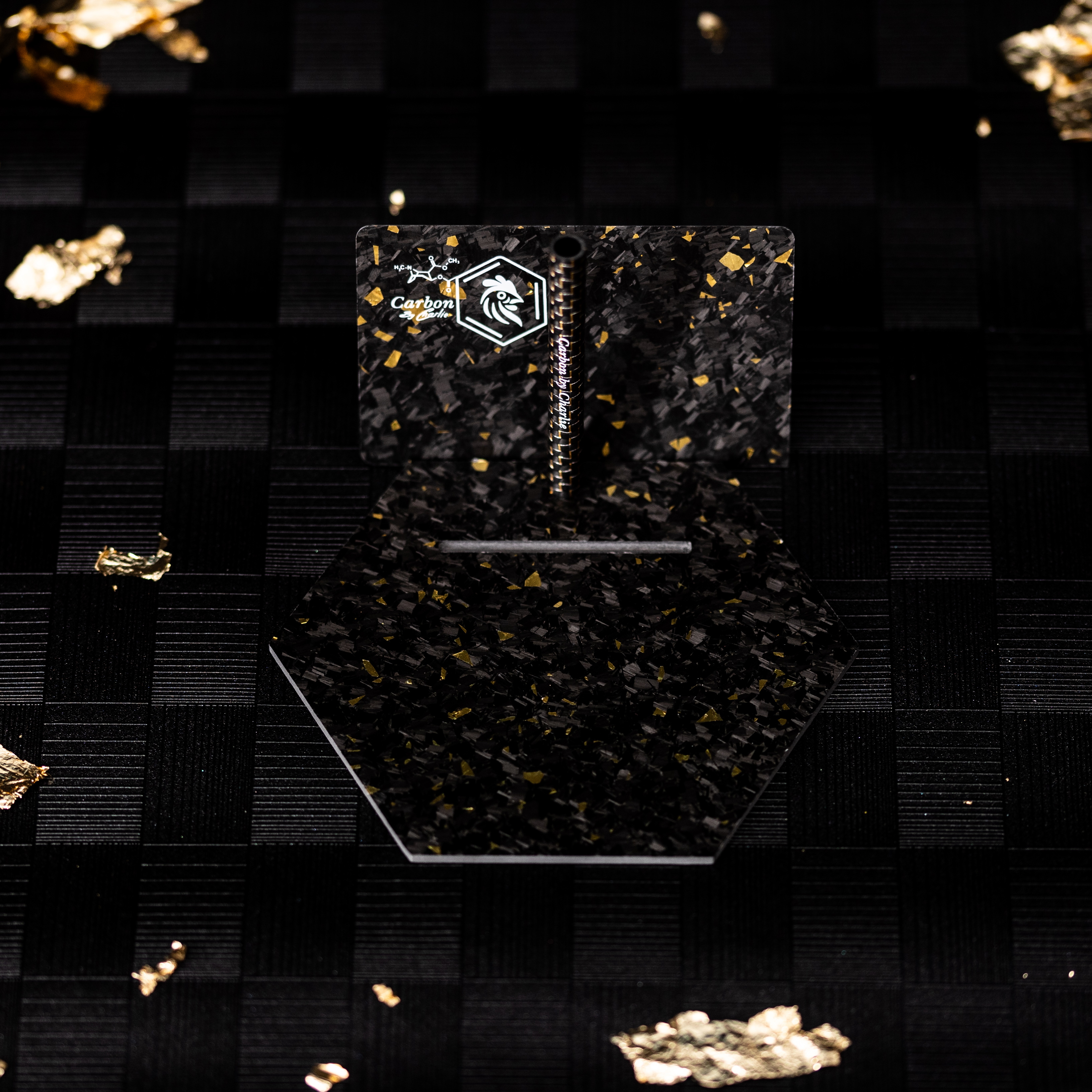 24K Gold Forged Carbon Fibre Mini Plate – Limited Edition - Image 2