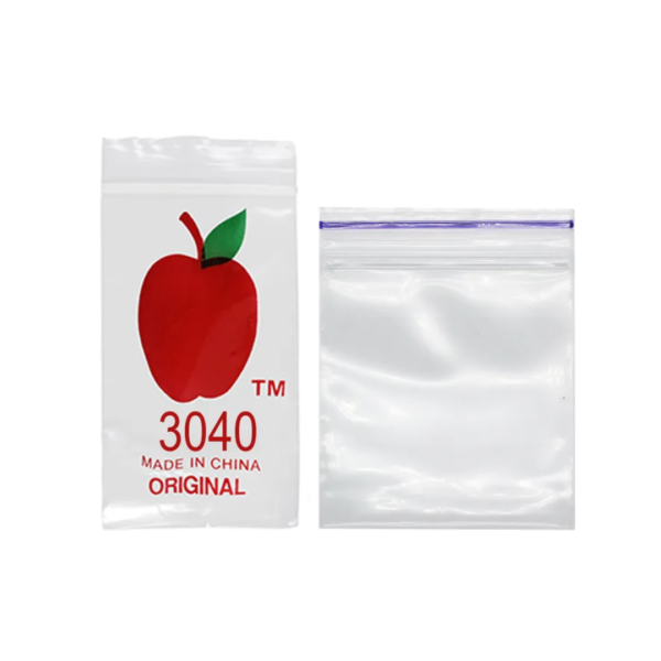 Original Apple Mini Ziplock Bags – Clear Bag (102mm x 76mm) x100