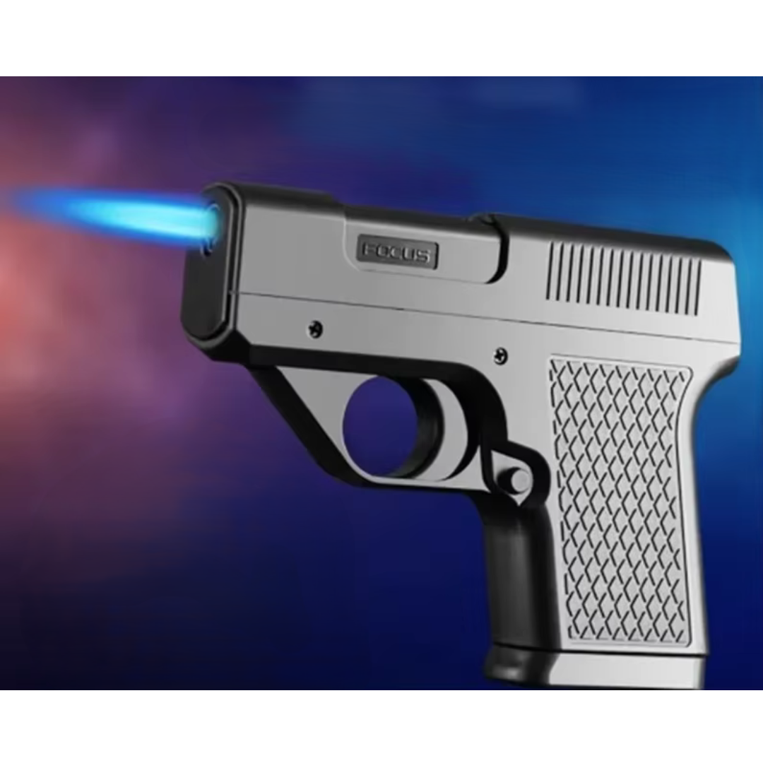 Focus – Single Jet Flame Gun Lighter with Storage Clips