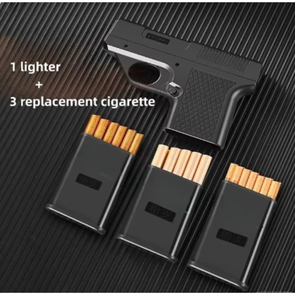Focus – Single Jet Flame Gun Lighter with Storage Clips