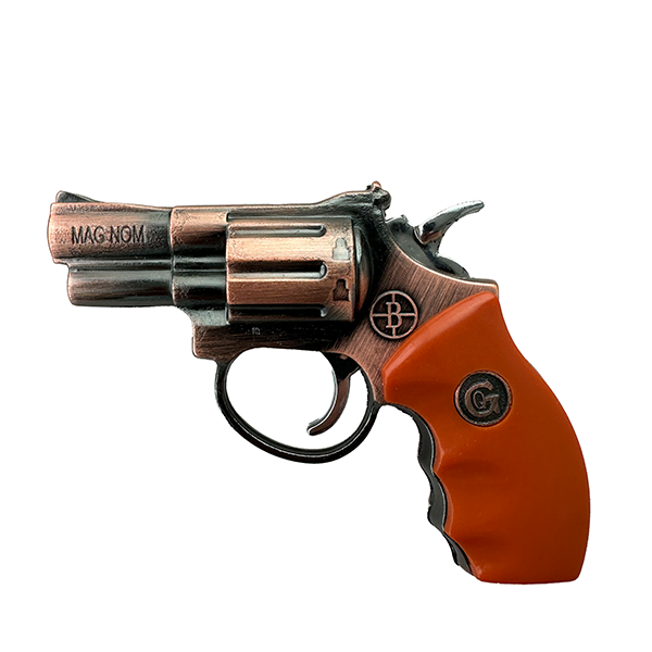 Revolver Gun Jet Flame Lighter with Led Light