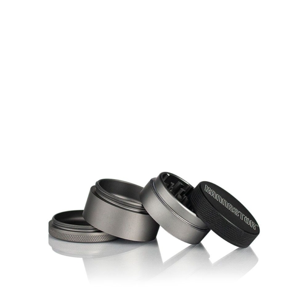 Kannastor Easy Screen 4 Piece Grinder – Gunmetal – 2.5”/63mm
