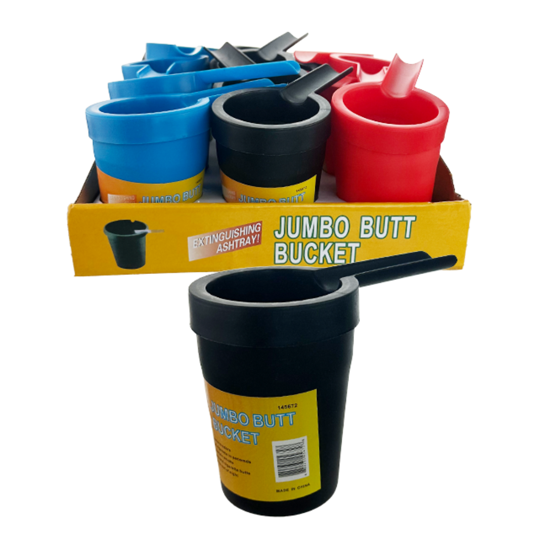 Butt Bucket Car Ashtray with Cig Holder Slot
