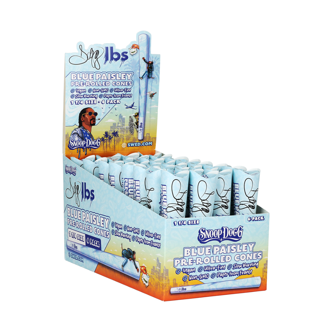 Dogg Lbs Blue Paisley Pre-Rolled Cones – 1 ¼ Size